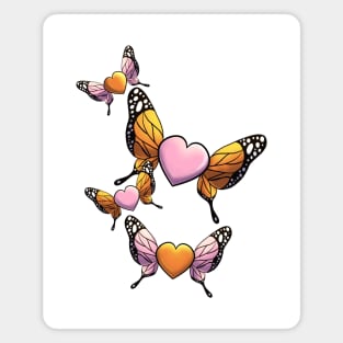 Butterfly Hearts Magnet